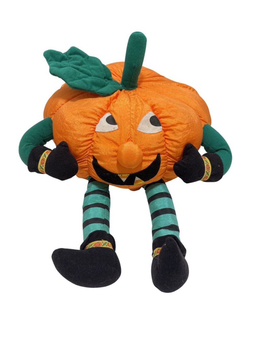 International Silver Co. HALLOWEEN 14" stuffed pumpkin Plush toy RARE 90s
